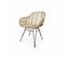 Fauteuil En Rotin Naturel Et Métal. Coussin Beige - Cahya