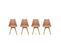 Lot De 4 Chaises Scandinaves. Pieds Bois De Hêtre. Chaises 1 Place. Vieux Rose