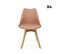 Lot De 4 Chaises Scandinaves. Pieds Bois De Hêtre. Chaises 1 Place. Vieux Rose