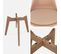 Lot De 4 Chaises Scandinaves. Pieds Bois De Hêtre. Chaises 1 Place. Vieux Rose