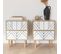 Lot De 2 Tables De Chevet Décor Bois Blanc - Mika - 2 Tiroirs - L 48 X L 40 X H 59cm