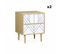 Lot De 2 Tables De Chevet Décor Bois Blanc - Mika - 2 Tiroirs - L 48 X L 40 X H 59cm