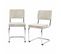 Lot De 2 Chaises Cantilever. Velours Côtelé Crème - Maja