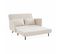 Canapé Convertible 2 Places Scandinave - Panam - Pieds Bois. Bouclettes Blanches. Banquette.