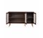 Buffet De Rangement En Cannage 120x39x70cm  - Bohème - 2 Niveaux. 3 Portes. Pieds Scandinaves