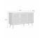 Buffet De Rangement En Cannage 120x39x70cm  - Bohème - 2 Niveaux. 3 Portes. Pieds Scandinaves