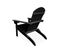 Fauteuil De Jardin En Bois - Adirondack Salamanca Noir- Eucalyptus . Chaise De Terrasse Retro.