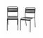 Lot De 2 Chaises De Jardin Acier. 2 Places. Anthracite. Amelia. L44 X P52 X H79cm