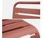 Lot De 2 Chaises De Jardin Acier. 2 Places. Terracotta. Amelia. L44 X P52 X H79cm