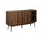 Buffet De Rangement Décor Bois Bois Foncé. Linear. Deux Portes L 150 X P 39.5 X H 90