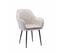 Fauteuil En Velours Blanc Cassé Et Pieds En Métal Noir Mat. Shella L 58 X P 58 X H 85