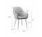 Fauteuil En Velours Blanc Cassé Et Pieds En Métal Noir Mat. Shella L 58 X P 58 X H 85