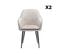 Lot De 2 Fauteuils En Velours Blanc Cassé Et Pieds En Métal Noir. Shella L 57 X P 59 X H 84.5