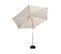 Parasol Droit Rond Sable Ø293cm Mât Central En Aluminium Imitation Bois. Orientable Et Manivelle