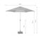 Parasol Droit Rond Sable Ø293cm Mât Central En Aluminium Imitation Bois. Orientable Et Manivelle