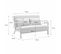 Banquette 2 Places Scandinave En Bois Et Tissu Beige. Lorens. L 124 X P 83 X H 77cm