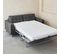 Canapé Lit 3 Places Anthracite Avec Matelas 12cm D'épaisseur. Fabriqué En France