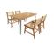 Table De Jardin Bois D'acacia Et Acier Galvanisé Maringa. Kaki.  L150 X P90 X H76cm