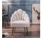 Fauteuil De Salon Design Pieds Metal Blanc Bouclettes