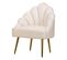 Fauteuil De Salon Design Pieds Metal Blanc Bouclettes