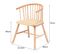 Lot De 2 Chaises De Salle à Manger Scandinave En Bois Massif Beige Rotin