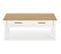 Table Basse 1 Tiroir En Pin Massif / Blanc 100 Cm - Ida