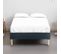 Lit Adulte 90x190 En Velours Bleu Nuit - Dina