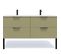 Meuble De Salle De Bain Double Vasque 140cm 4 Tiroirs Vert - Soho