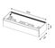 Meuble De Salle De Bain Double Vasque 120cm 1 Tiroir Blanc - Hudson