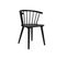 Lot De 2 Chaises Noires à Barreaux En Bois Et Contreplaqué. Paula. L 51 X P 53 X H 75cm