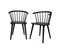 Lot De 2 Chaises Noires à Barreaux En Bois Et Contreplaqué. Paula. L 51 X P 53 X H 75cm