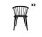 Lot De 2 Chaises Noires à Barreaux En Bois Et Contreplaqué. Paula. L 51 X P 53 X H 75cm