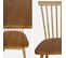 Lot De 2 Chaises Naturelles à Barreaux En Bois D'hévéa. Romie. L 50.8 X P 44.2 X H 90cm