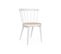 Lot De 2 Chaises Blanches En Bois Et Cannage. Nora. L 54 X P 54 X H 76.5cm.