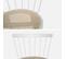 Lot De 2 Chaises Blanches En Bois Et Cannage. Nora. L 54 X P 54 X H 76.5cm.