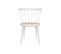 Lot De 2 Chaises Blanches En Bois Et Cannage. Nora. L 54 X P 54 X H 76.5cm.