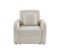 Fauteuil Tissu Bouclette Blanche. Lignes Arrondies. Milano. L 90 X P 85 X H 85cm