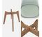 Lot De 6 Chaises Scandinaves. Pieds Bois De Hêtre. Chaises 1 Place. Vert Céladon