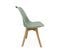 Lot De 6 Chaises Scandinaves. Pieds Bois De Hêtre. Chaises 1 Place. Vert Céladon