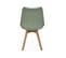 Lot De 6 Chaises Scandinaves. Pieds Bois De Hêtre. Chaises 1 Place. Vert Céladon