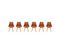 Lot De 6 Chaises Scandinaves. Pieds Bois De Hêtre. Chaises 1 Place. Terracotta