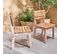 Lot De 2 Chaises En Bois D'acacia  Pour Enfant. Salon De Jardin Enfant Rose. Intérieur / Extérieur