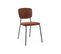 Lot De 2 Chaises Assise Bouclette Texturée Terracotta. Dossier Bois De Peuplier Courbé