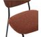 Lot De 2 Chaises Assise Bouclette Texturée Terracotta. Dossier Bois De Peuplier Courbé