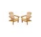 Lot De 2 Fauteuils En Bois D'acacia Adirondack Pour Enfant. Salon De Jardin Enfant Couleur Teck