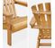 Lot De 2 Fauteuils En Bois D'acacia Adirondack Pour Enfant. Salon De Jardin Enfant Couleur Teck