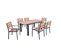 Set Complet Tables De Jardin Extensible Papillon 150/195cm Anthracite + 6 Fauteuils Empilables.