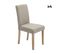 Lot De 4 Chaises Rita Velours Côtelé Pieds En Bois D'hévéa Cérusé