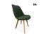 Lot De 4 Chaises Scandinaves Nils Revêtement Bouclette Kaki. Pieds Bois De Hêtre. Chaise 1 Place