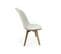 Lot De 4 Chaises Scandinaves Nils Revêtement Bouclette Blanche. Pieds Bois De Hêtre. Chaise 1 Place